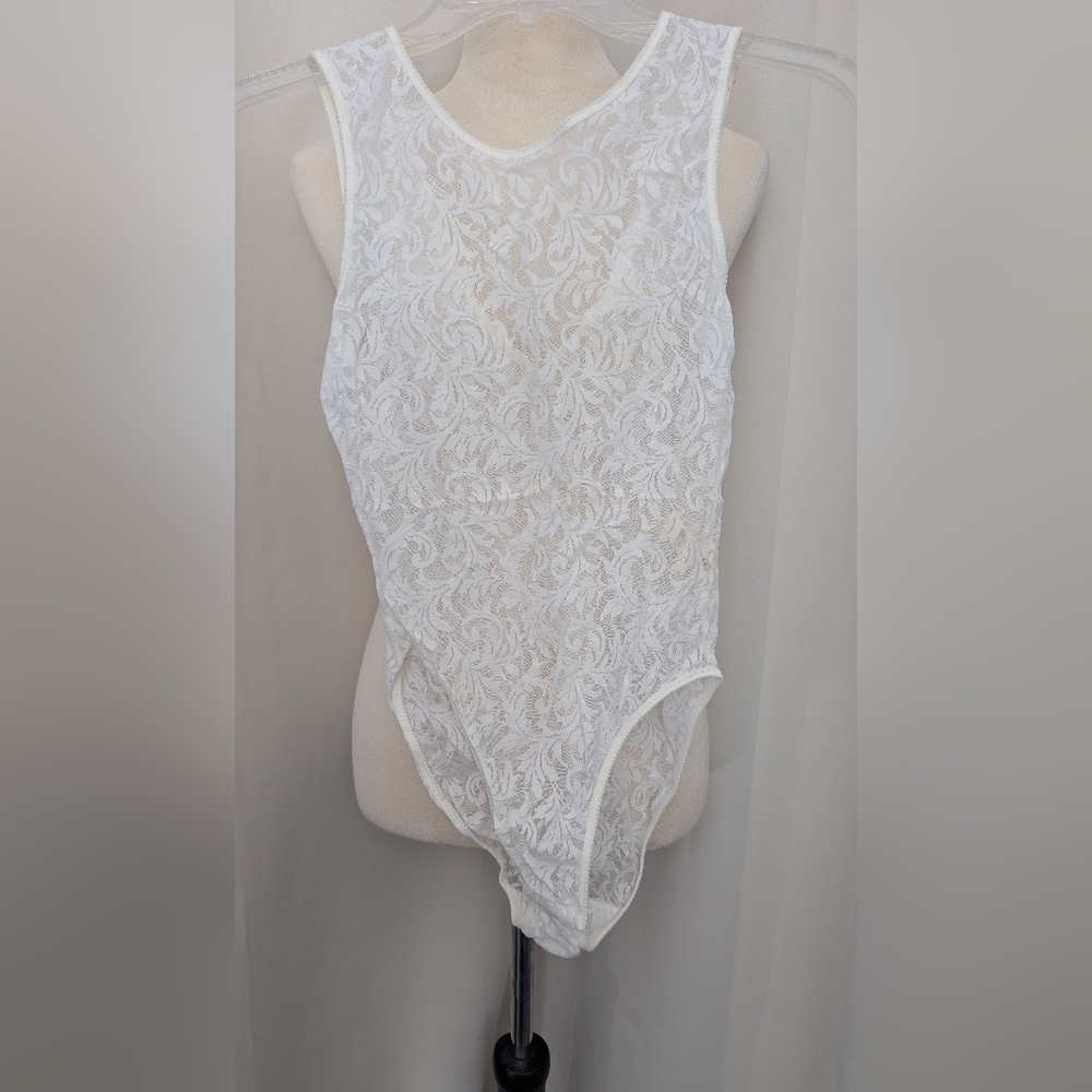 Calvin Klein White Lace Bodysuit